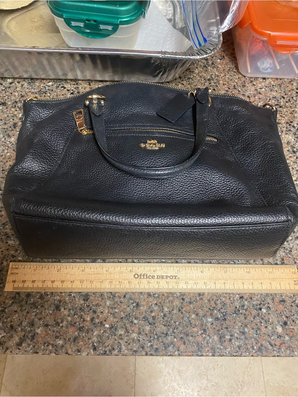 Price Drop! Coach Black Pebbled Leather Prairie Satchel Shoulder Bag - Picture 5 of 10